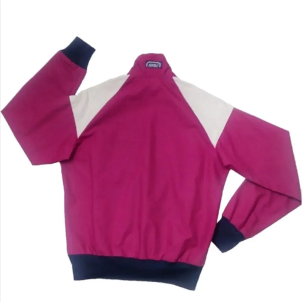 Vtg AFRC Half Zip Pullover Windbreaker Jacket Color-Block Funnel Neck Sz M/10